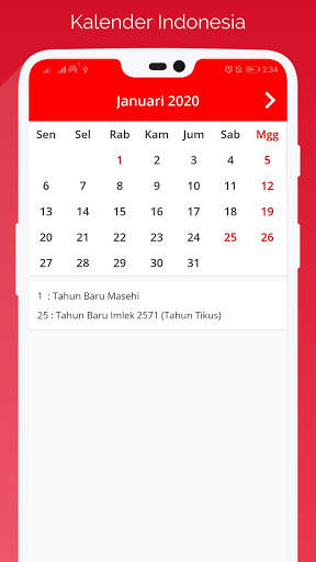 Kalender Indonesia 1 تصوير الشاشة