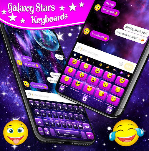 Galaxy Keyboard ⭐ Sparkling Stars Keyboard Themes screenshot 1