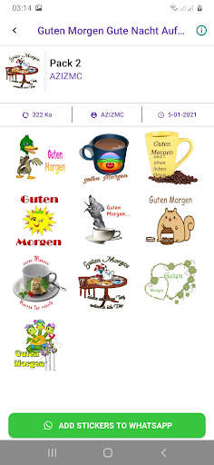 Gute Nacht stickers WAStickerApps für Whatsapp screenshot 5