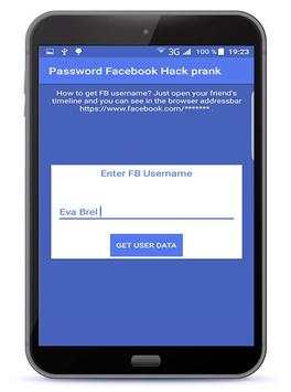 Password Facebook Hack prank screenshot 6