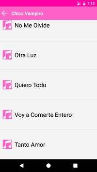 Chica Vampiro music lyrics screenshot 3