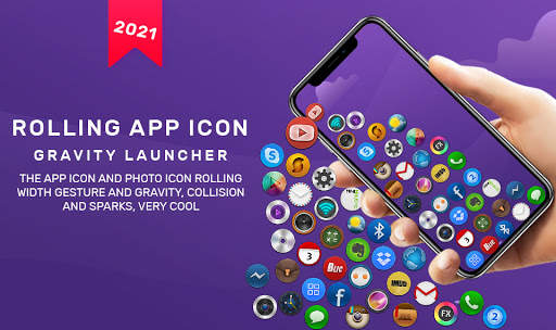 Rolling Icon Launcher - 3D Lau screenshot 1