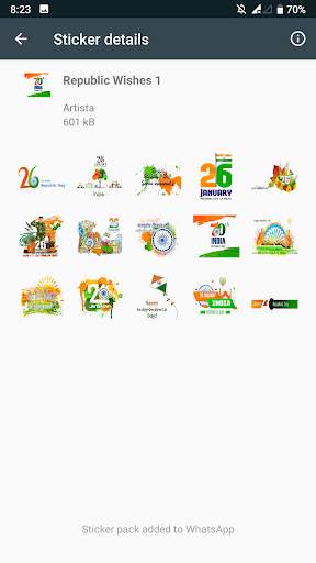 Artista WhatsApp Stickers - Republic Day India screenshot 7