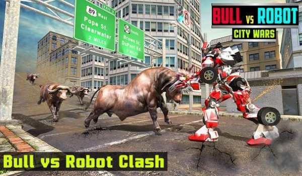 Super X Robot VS Angry Bull Attack Simulator screenshot 13