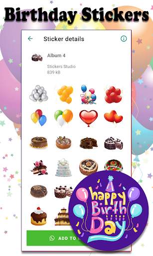 Happy Birthday Stickers for WhatsApp WAStickerApps screenshot 4