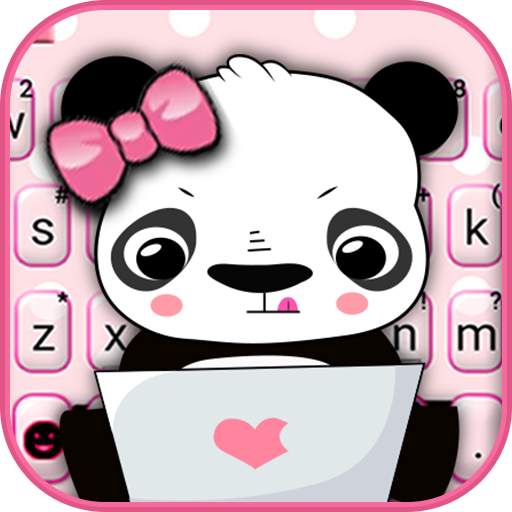 Pink Panda Keyboard Theme 1.0