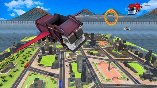 City Flying Garbage Truck driving simulator Game screenshot 7