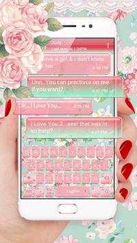 Pink Flower Keyboard screenshot 1