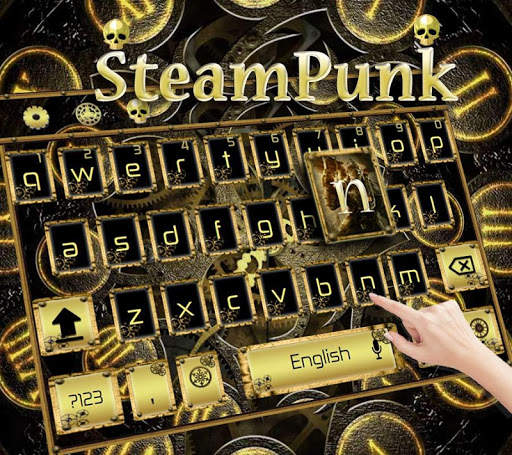 Steampunk Keyboard Tema screenshot 3