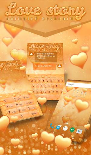 Love Story Animated Keyboard   screenshot 1