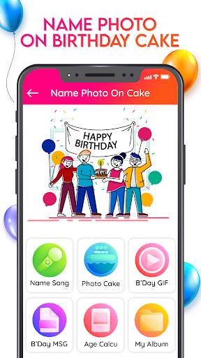 Name Photo On Birthday Cake - Birthday Photo Frame 1 تصوير الشاشة