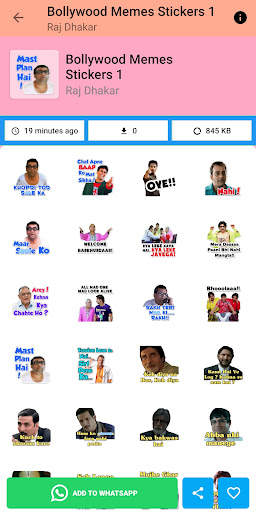 Bollywood Stickers For WhatsApp screenshot 3
