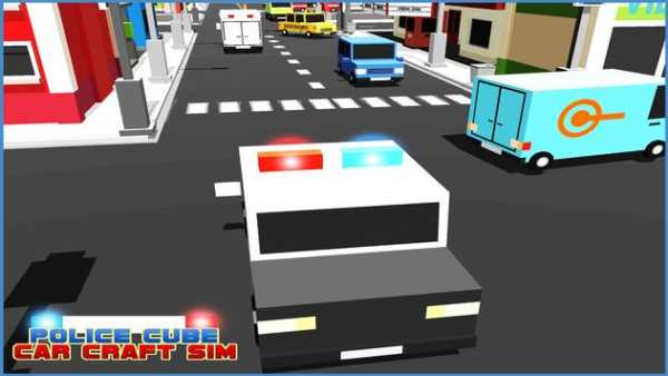 Police Cube Car Craft Sims 3D screenshot 12