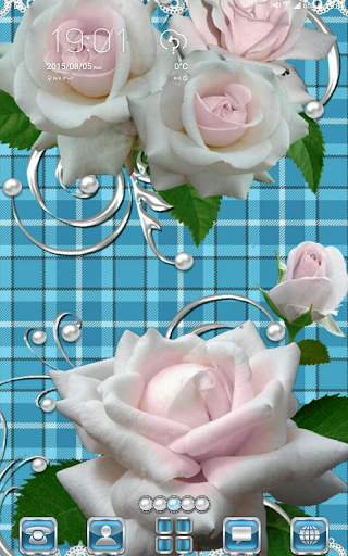 White Roses Go Launcher theme screenshot 10