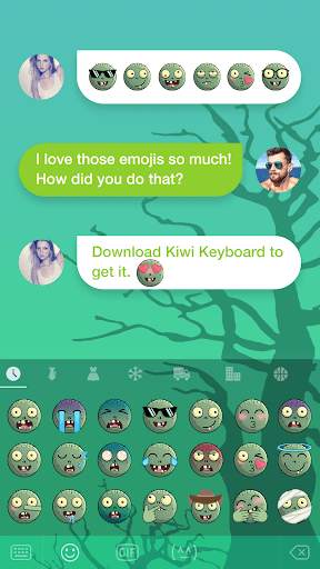 Kiwi keyboard Zombie emoji screenshot 3