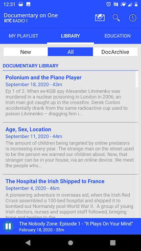 RTÉ Radio Documentary on One screenshot 3