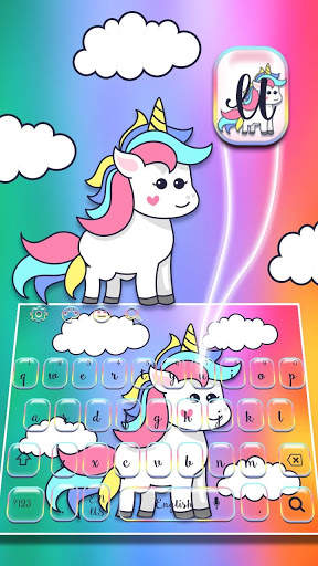 Cute Cartoon Unicorn Keyboard screenshot 2