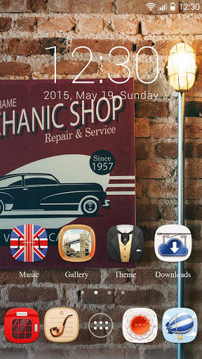 (Free)Old Time GO Launcher Theme скриншот 1