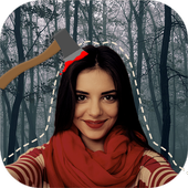 Cut paste Halloween icon