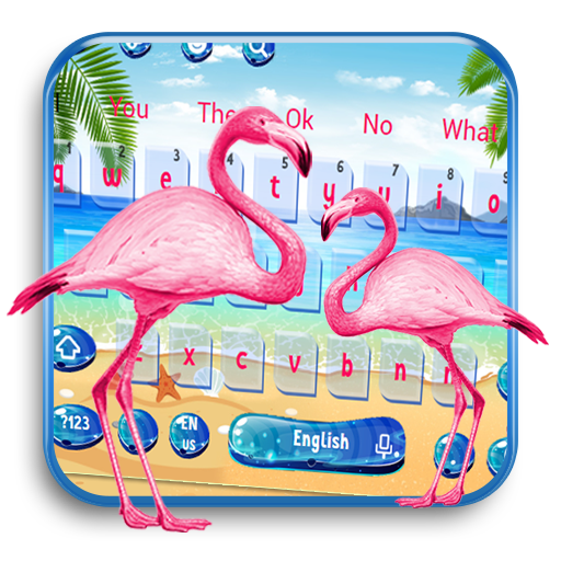 Pink Summer Flamingo Keyboard icon