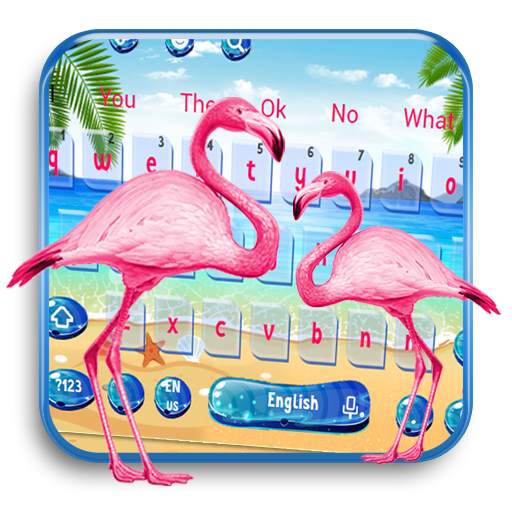 Pink Summer Flamingo Keyboard 10001002