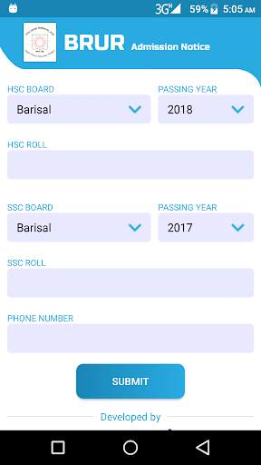 BRUR Admission Notice screenshot 1