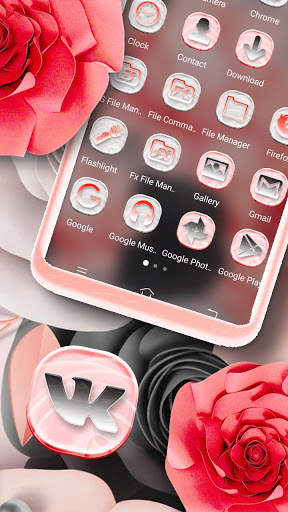 Rose Flower Beautiful Launcher Theme screenshot 2