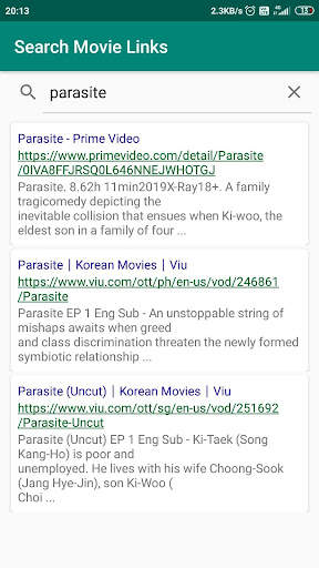 Search Movie Links screenshot 1