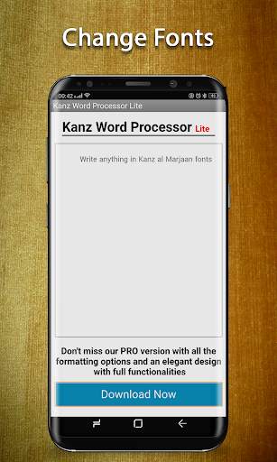 Kanz Fonts Word Processor Lite screenshot 2