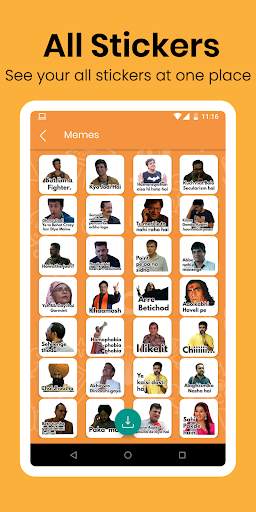 Hindi stickers for WhatsApp: Meme WAStickerApps screenshot 2
