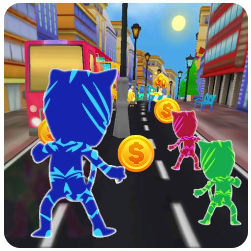Subway Hero Masks :3D Adventure Run Blue Dash game 1