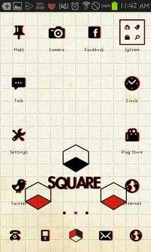 square GO launcher theme screenshot 1