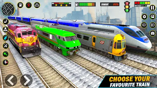 City Train Driving Train Games скриншот 2