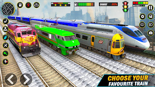 City Train Driving Train Games screenshot 2