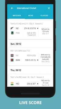 LIVE CRICKET MATCH SCORES | IPL | World Cup 2019 screenshot 2