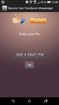 Lock for Facbeook Messenger screenshot 2