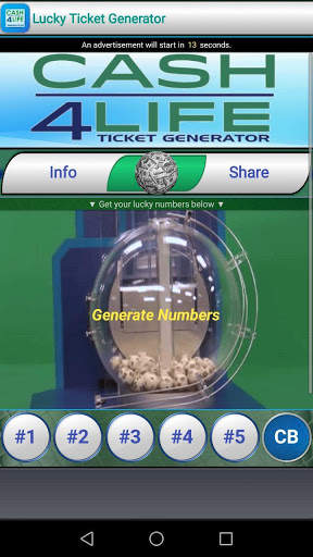 Cash for Life Lucky Ticket Generator screenshot 1