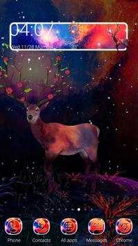 3D Fantasy Night Reindeer Launcher Theme screenshot 2