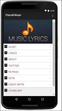 Pascal Obispo Music Lyrics screenshot 1
