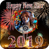 New Year Photo Video Maker with HD Music 2019 icon