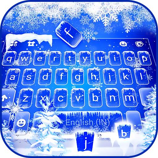 Froze Snowflakes Live Keyboard Theme 1.0