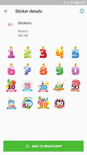 Birthday Stickers - WAStickerApps screenshot 2