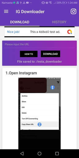 IG DOWNLOADER screenshot 1