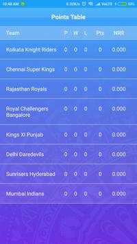 Live Score and Schedule for IPL 2018 screenshot 2