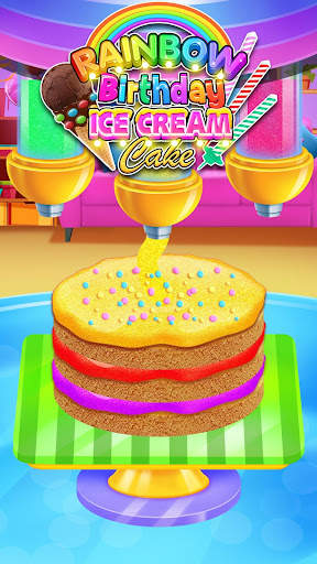Rainbow Glitter Birthday Cake Maker - Baking Games screenshot 2