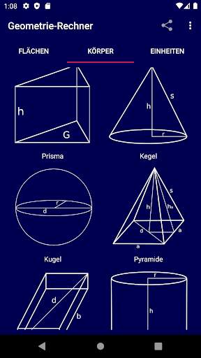 jMath - Geometrie-Rechner скриншот 2