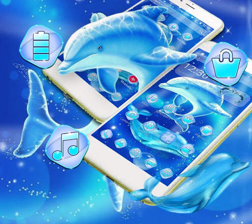 Blue Ocean Dolphin Theme screenshot 3