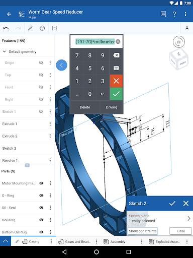 Onshape 3D CAD स्क्रीनशॉट 4