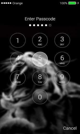 Passcode Lock screen Tiger lock screen Passcode 16 تصوير الشاشة