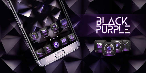 Black Purple GO Launcher Theme screenshot 5